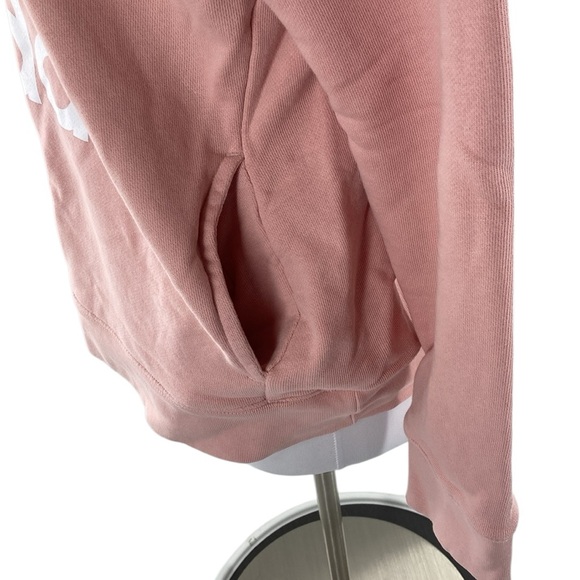 Adidas Dusty Pink Old School Logo Hoodie Womens Large - Picture 4 of 7